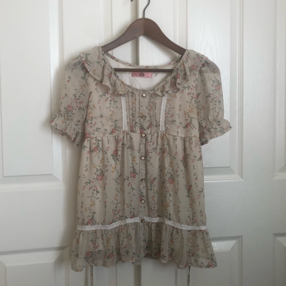 Ank Femme Lolita Milkmaid Top